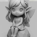 Nàng Tiên Ngồi Trên Tảng Đá (Fairy Sitting On a Rock) - Thumbnail 1