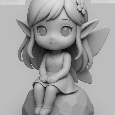 Nàng Tiên Ngồi Trên Tảng Đá (Fairy Sitting On a Rock)