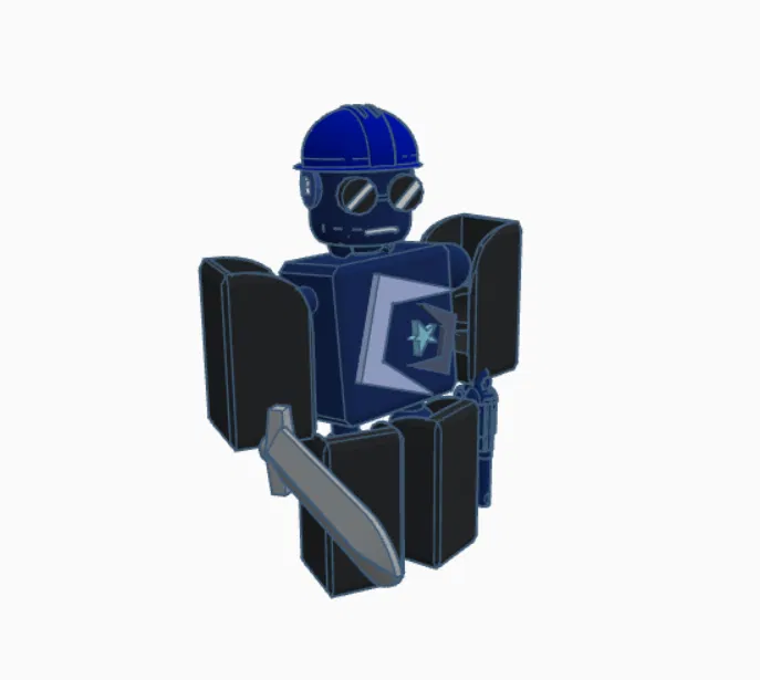 Mô hình blue builder figure - Image 1