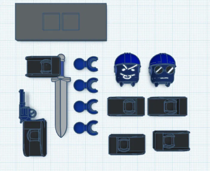 Mô hình blue builder figure - Image 2