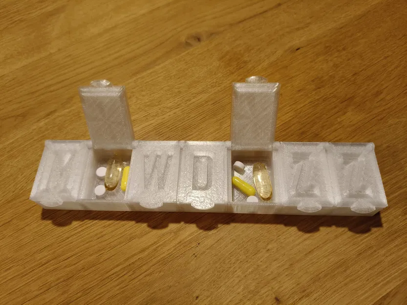 Hộp thuốc theo tuần (Week Pill Medicin box) – 7 ngăn có nắp - Image 1