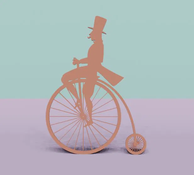 Xe đạp cao cổ điển (Old high bicycle) - Image 1