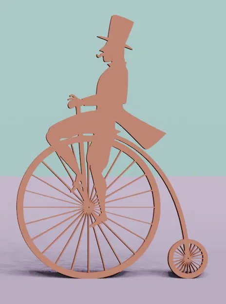 Xe đạp cao cổ điển (Old high bicycle) - Image 2