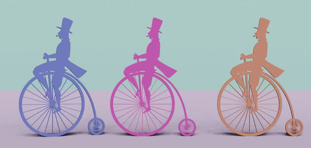 Xe đạp cao cổ điển (Old high bicycle) - Image 4