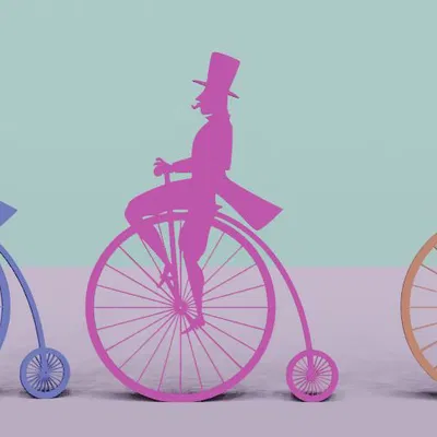 Xe đạp cao cổ điển (Old high bicycle)