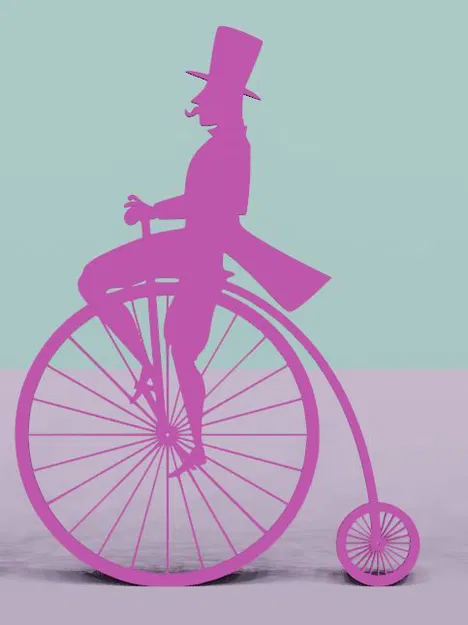 Xe đạp cao cổ điển (Old high bicycle) - Image 5