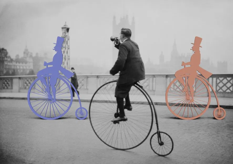 Xe đạp cao cổ điển (Old high bicycle) - Image 6