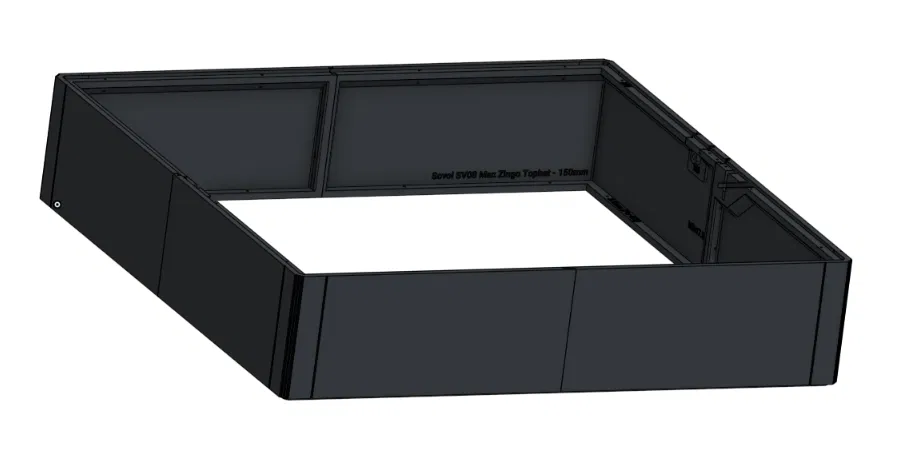 Sovol SV08 Max ZZ Tophat (150mm) có glass guides - Image 1