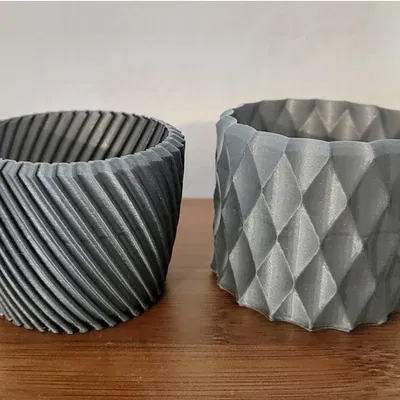 Chậu sen đá hình học cho vase mode / Spiralize Outer Contour