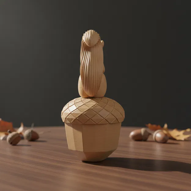 Sóc ngồi trên quả sồi – Figure decor dễ thương - Image 6