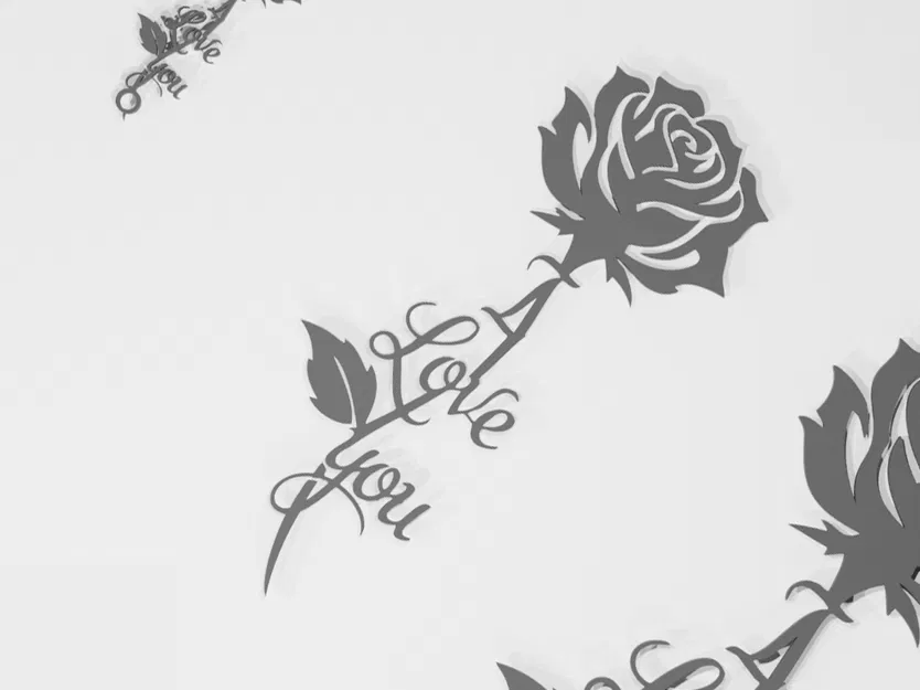 Hoa Hồng Calligraphy – Decor Thanh Lịch & Quà Tặng Valentine - Image 1