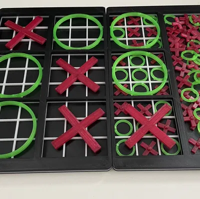 Ultimate Tic-Tac-Toe: Bàn cờ du lịch nam châm (Embedded Magnets) | Super Kółko i Krzyżyk