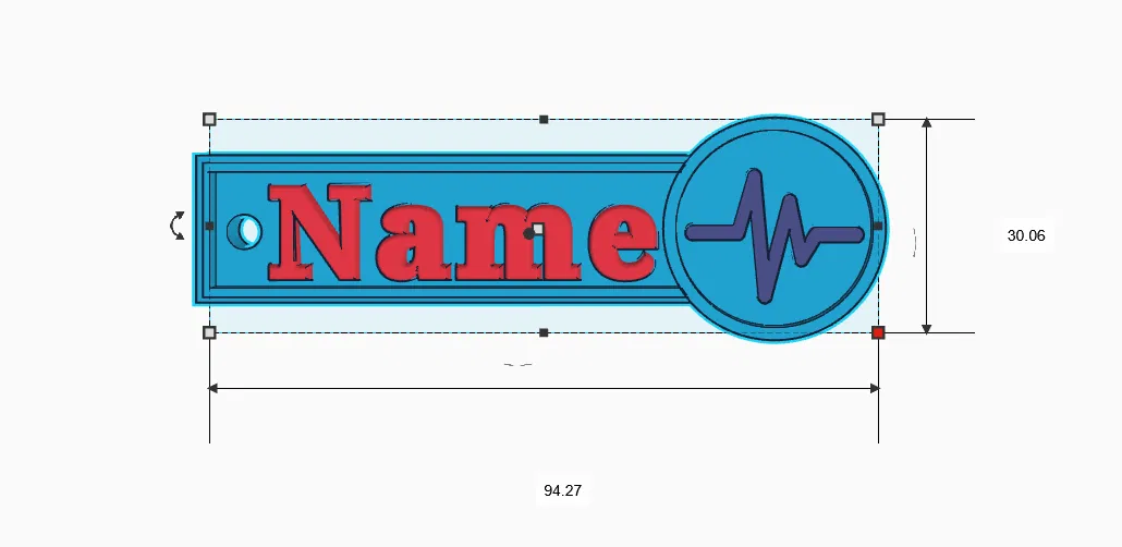 Móc khóa tuỳ biến có chỗ đặt icon - Image 1