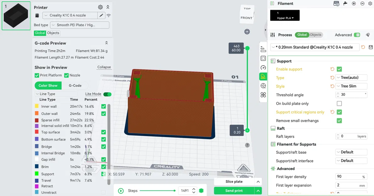 Hộp nắp nam châm 120×80 mm (nam châm giấu bên trong) - Image 7