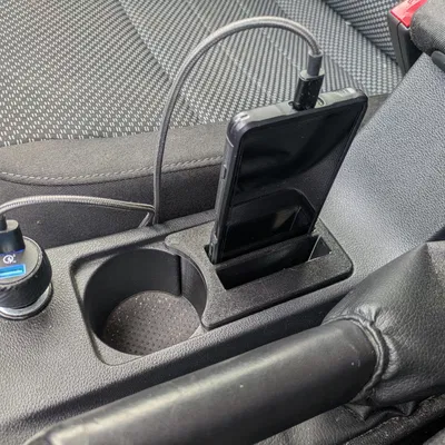 Skoda Octavia 3: Insert khay để ly giữ 2 điện thoại (double phone holder)