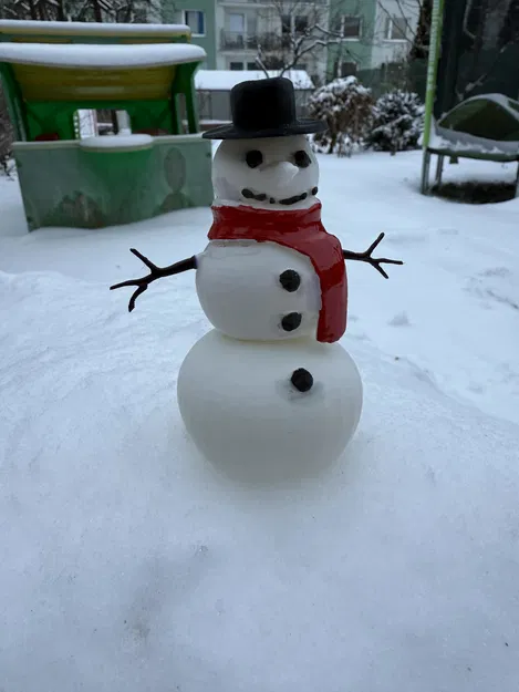 Người tuyết mùa đông đẹp 2026 (Beautiful winter snow snowman 2026, sněhulák) - Image 3