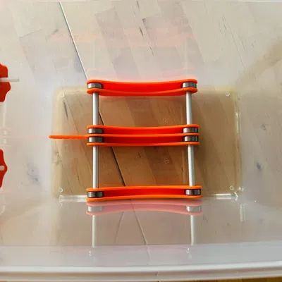 Hộp sấy filament IKEA365+ có giá đỡ 2 cuộn và cổng ống PTFE (PC4-M6)