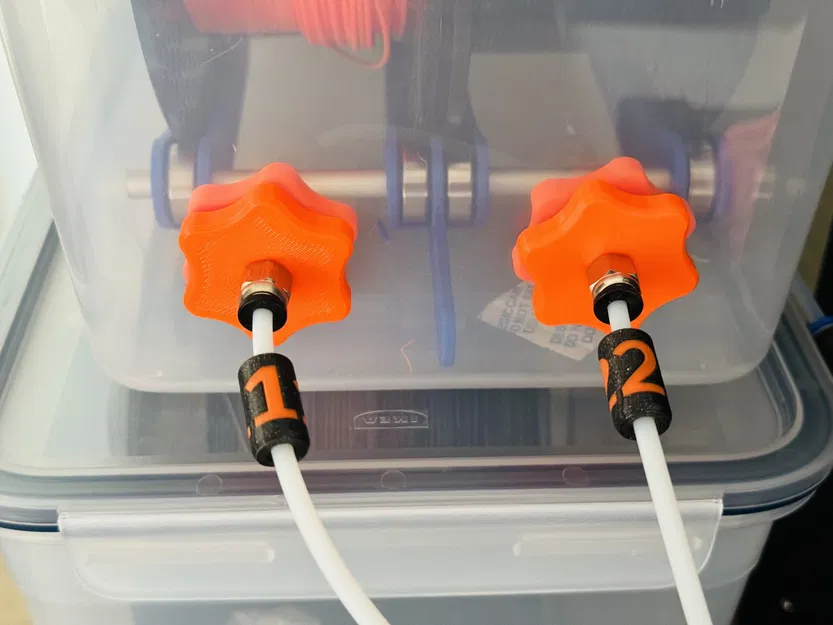 Hộp sấy filament IKEA365+ có giá đỡ 2 cuộn và cổng ống PTFE (PC4-M6) - Image 5