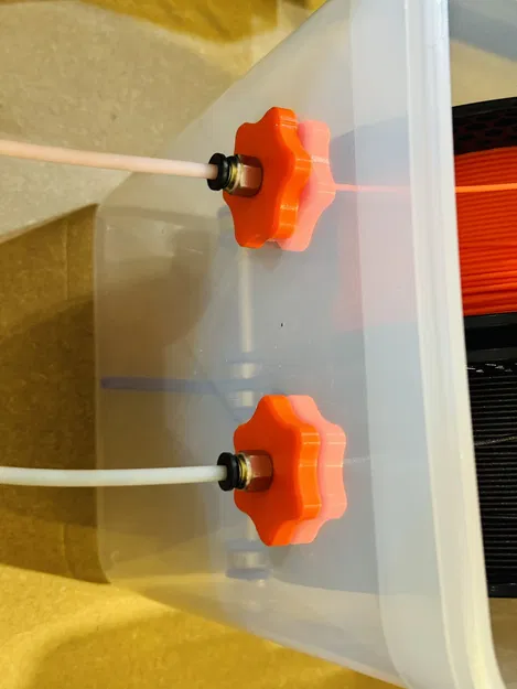 Hộp sấy filament IKEA365+ có giá đỡ 2 cuộn và cổng ống PTFE (PC4-M6) - Image 6