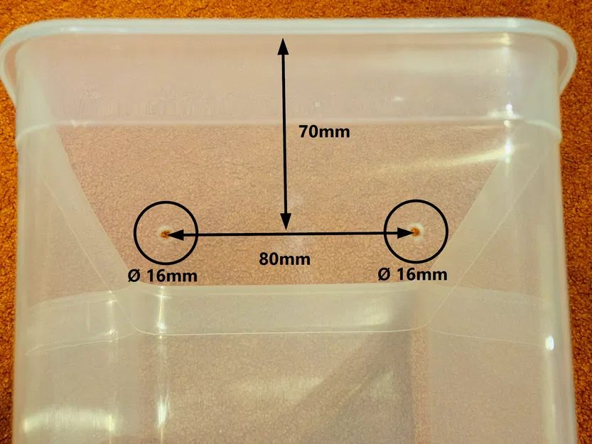 Hộp sấy filament IKEA365+ có giá đỡ 2 cuộn và cổng ống PTFE (PC4-M6) - Image 8