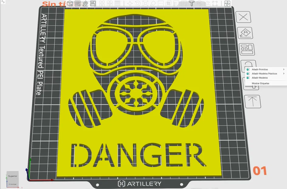 Template Danger (Mẫu nguy hiểm) - Model 3mm - Image 1