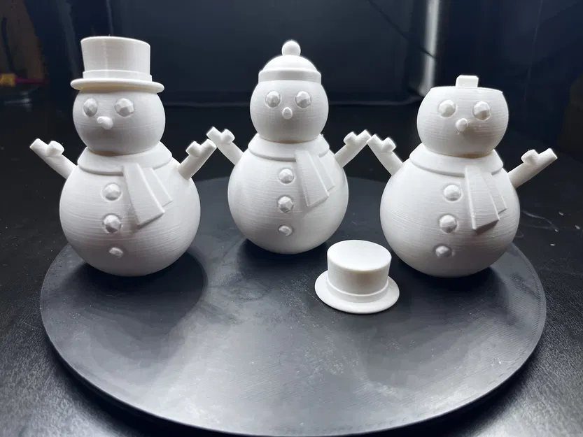 Cặp Người Tuyết – Đồ Trang Trí In 3D - Image 1