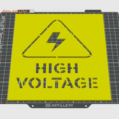 Plantilla ALTO VOLTAJE Señalización – Mẫu biển CẢNH BÁO ĐIỆN ÁP CAO