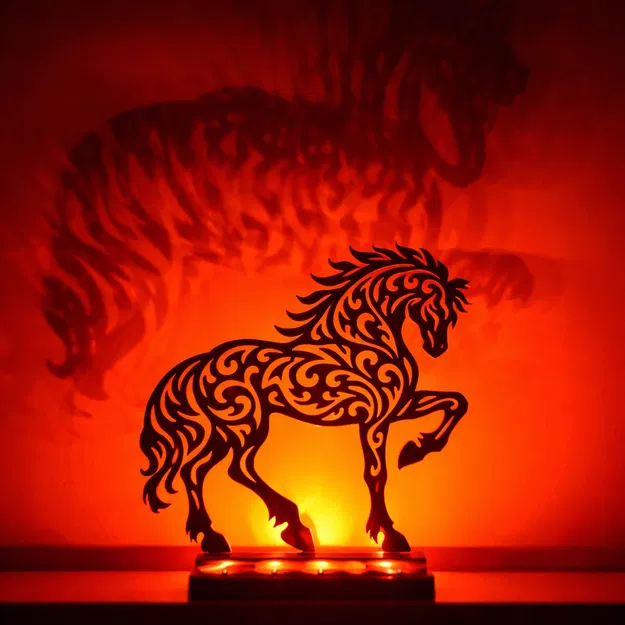 Đèn trang trí ngựa LED (Stallion) – dễ in - Image 1