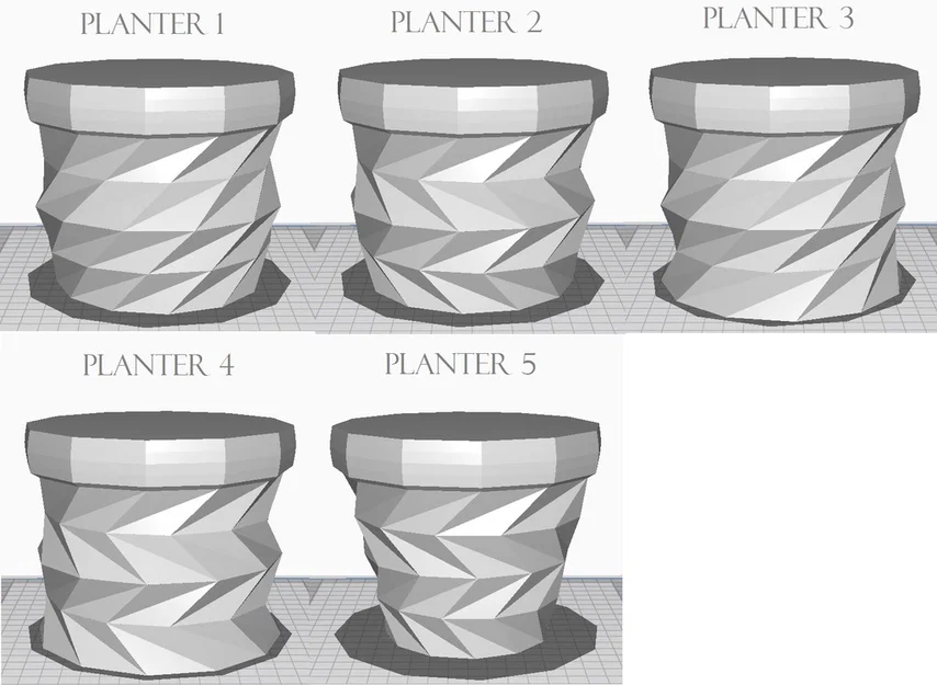 Bộ Chậu/Planter Tam Giác (Triangulated Flower Pot / Planter Set) - Image 3