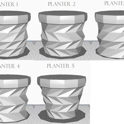 Bộ Chậu/Planter Tam Giác (Triangulated Flower Pot / Planter Set)
