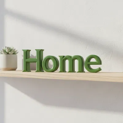 Bảng Decor Chữ “Home” In 3D Cho Trang Trí Nhà