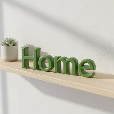 Bảng Decor Chữ “Home” In 3D Cho Trang Trí Nhà