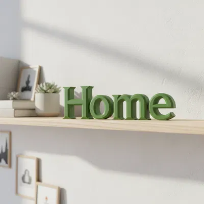Bảng Decor Chữ “Home” In 3D Cho Trang Trí Nhà
