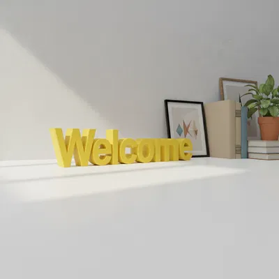 Bảng Chào Mừng (Welcome Sign) - In 3D Được