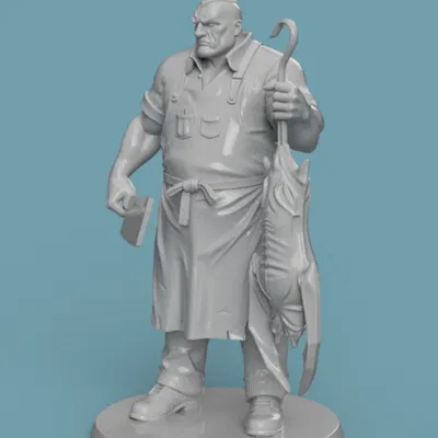 Fantasy Butcher – Mô hình nhân vật đồ tể fantasy in 3D