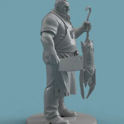 Fantasy Butcher – Mô hình nhân vật đồ tể fantasy in 3D