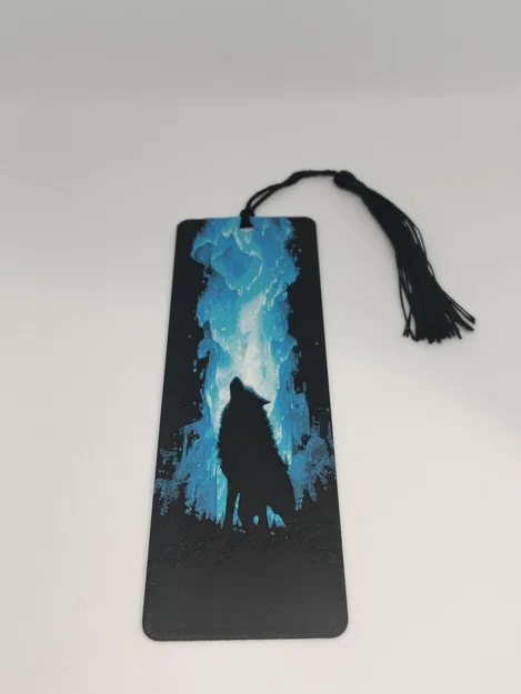 Bookmark Sói & Cực Quang - HueForge - Image 1