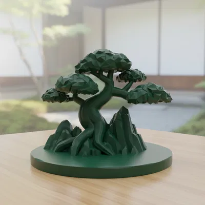 Cây Bonsai Low Poly