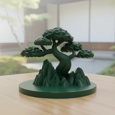 Cây Bonsai Low Poly