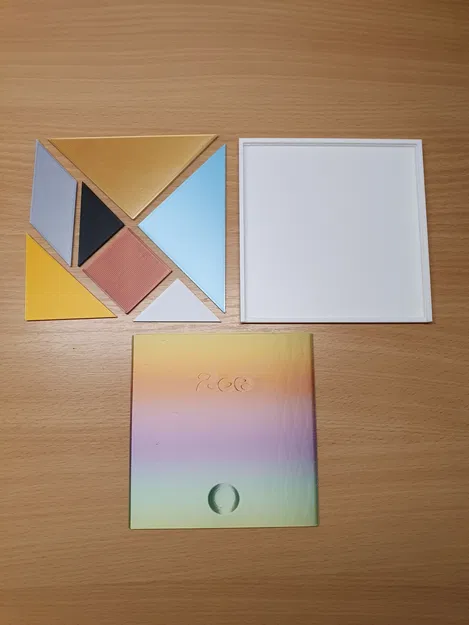 Bộ Tangram kèm hộp nắp trượt - Image 1