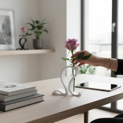 Bộ bình cắm hoa ống nghiệm đẹp (test tube vase set) kèm cylinder in được