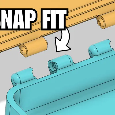 Bản lề module snap-fit cho in 3D (STEP + STL demo)