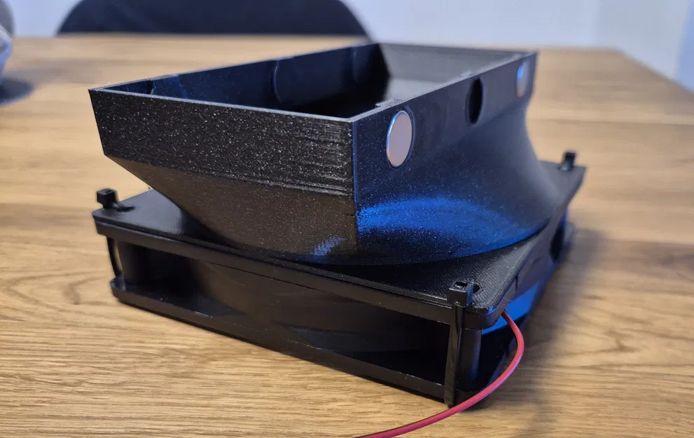 Heizkörper Lüfter – Giá đỡ gắn quạt 120mm dưới radiator bằng nam châm - Image 1