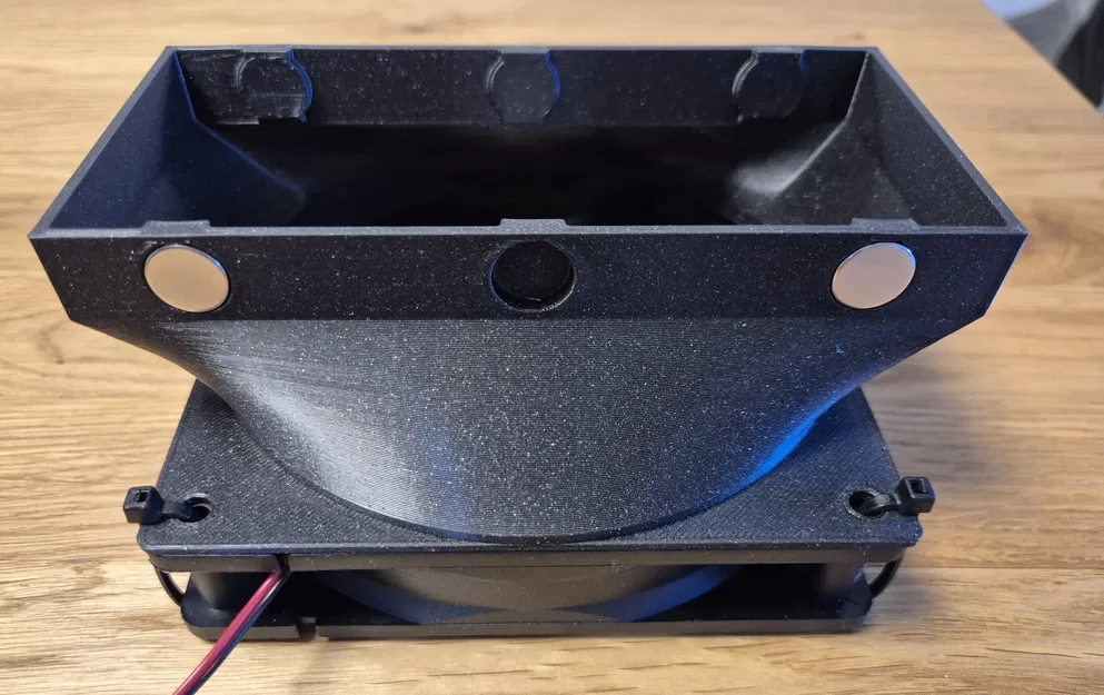 Heizkörper Lüfter – Giá đỡ gắn quạt 120mm dưới radiator bằng nam châm - Image 2