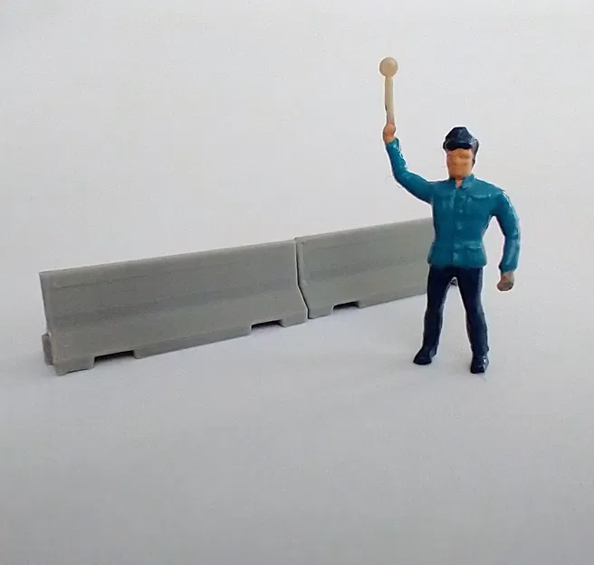 Dải phân cách bê tông Jersey tỉ lệ H0 – Modular cho đường & công trường (Model Railway) - Image 2