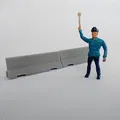 Dải phân cách bê tông Jersey tỉ lệ H0 – Modular cho đường & công trường (Model Railway) - Thumbnail 2