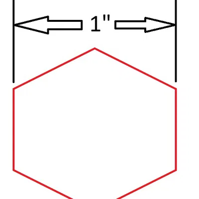 Thước hex 1 inch (1" hex ruler)