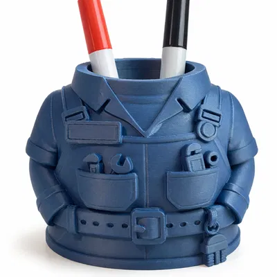 Ống Đựng Bút Đồng Phục Thợ Sửa Ống Nước – Desk Organizer Phong Cách Workwear