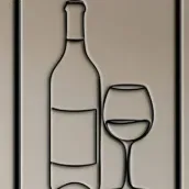 Bộ Tranh Treo Tường Bếp Tối Giản | Cà Phê, Rượu Vang, Dao Nĩa | Line Art | No Supports