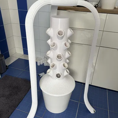 Tháp khí canh / thủy canh kèm đèn trồng (grow light)